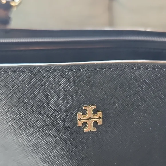 Tory Burch Black Leather Tote Bag - Picture 2 of 7